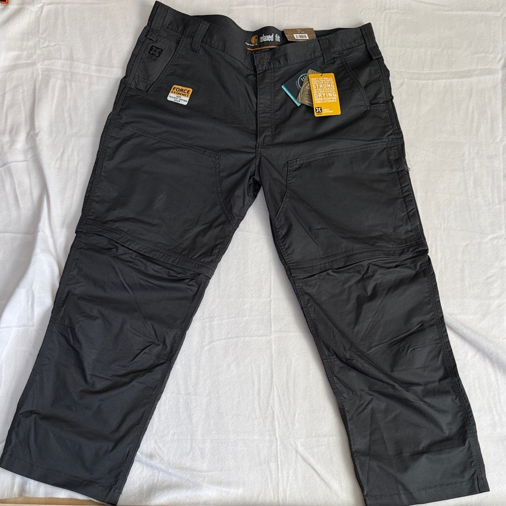 NWT Carhartt Gray Men’s Utility Cargo Pants/Shorts Removable Legs